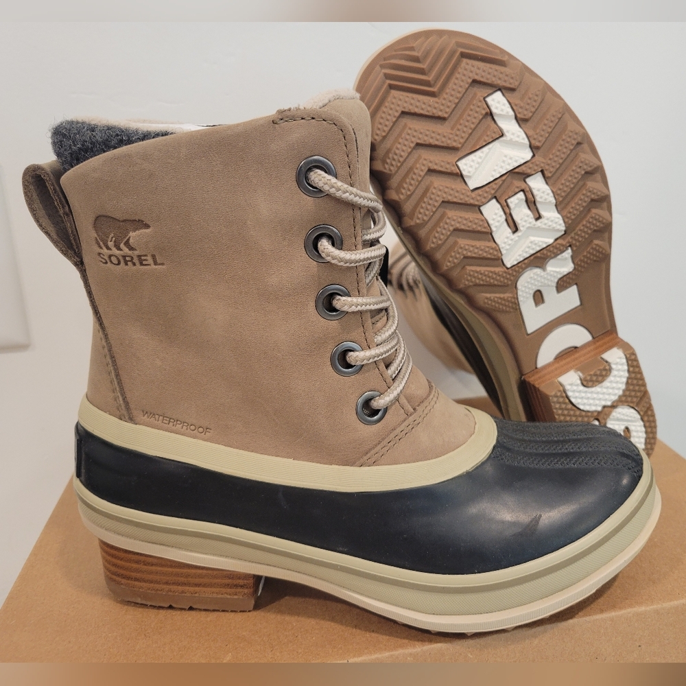 SOREL Women's Slimpack III Khaki II Waterproof Winter Boots NL3810-297 size 5.5